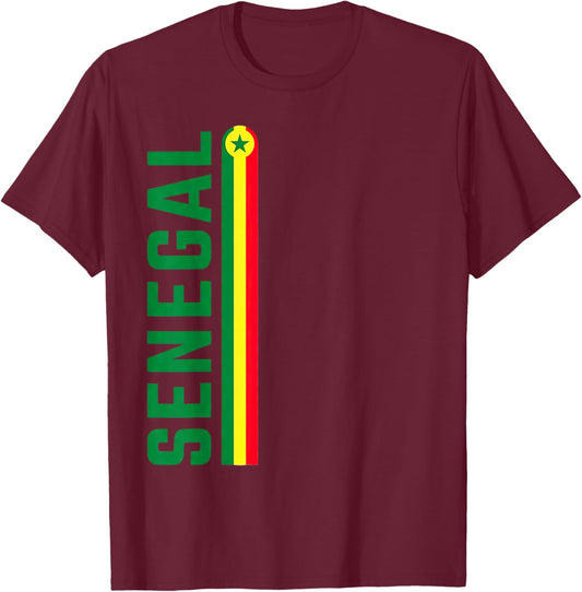 Senegal Souvenir Senegalese Travel Graphic T-Shirt - T-Shirt | Maroon