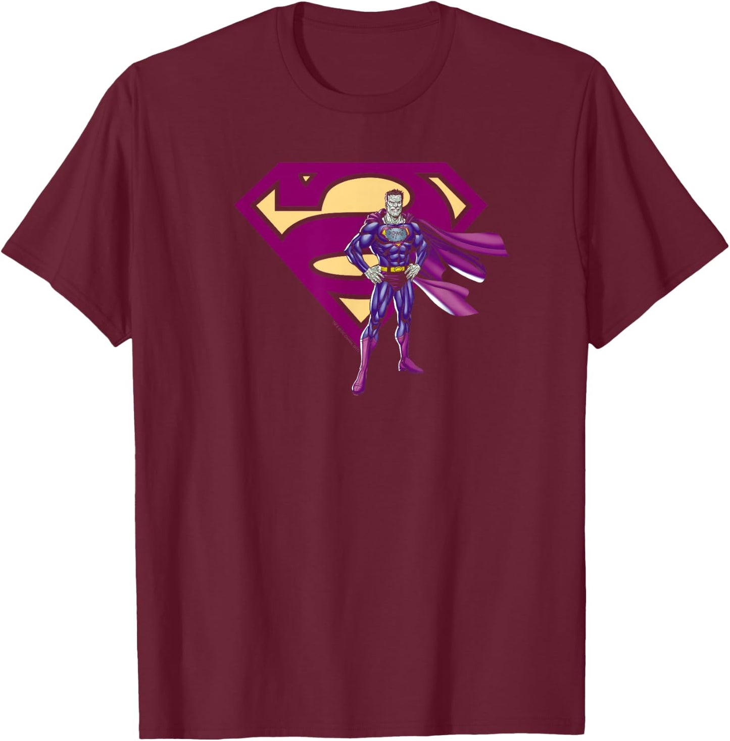 Superman Bizarro & Logo T-Shirt - T-Shirt | Maroon
