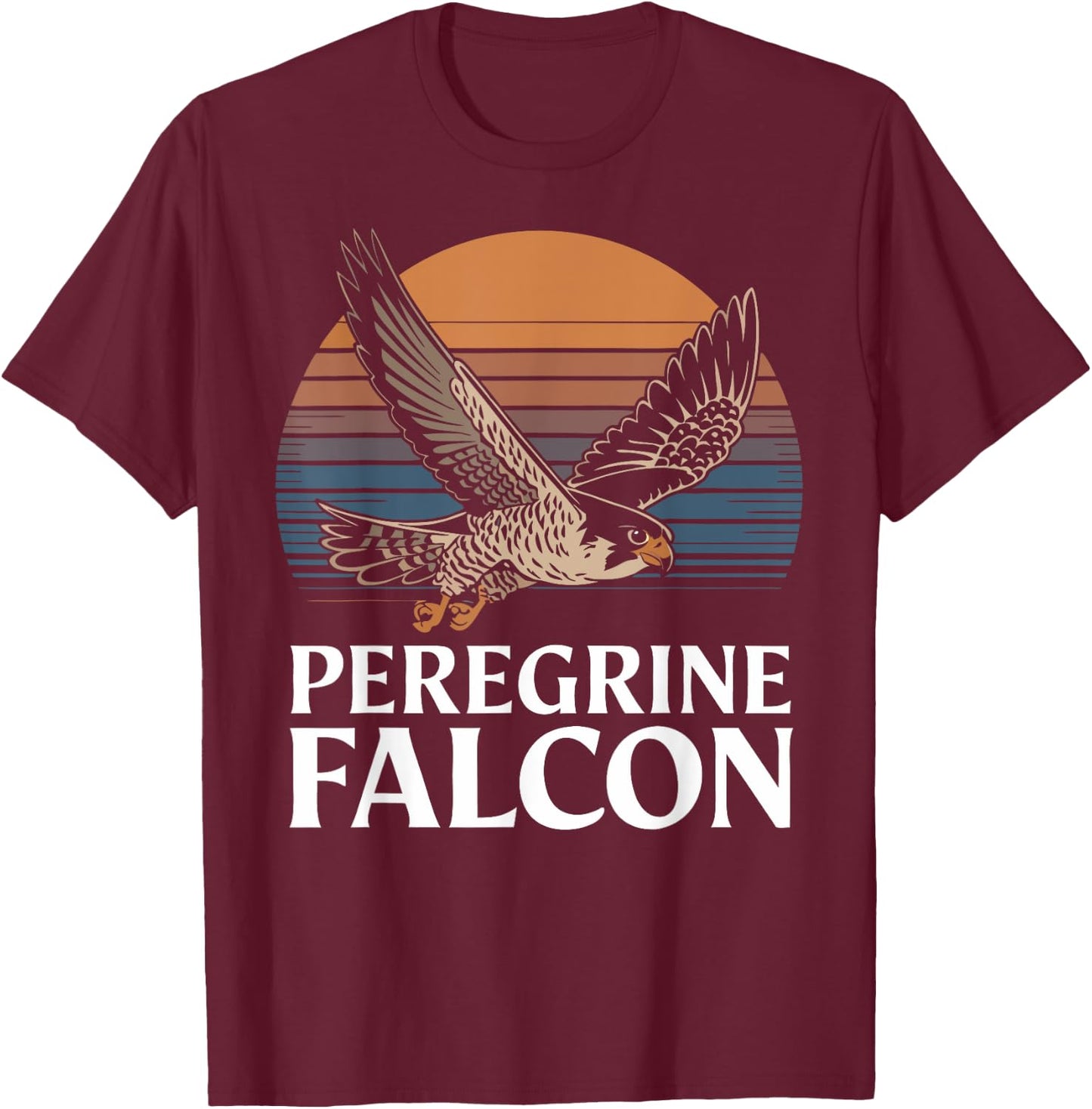 Peregrine Falcon Bird Of Prey Falcon T-Shirt - T-Shirt | Maroon
