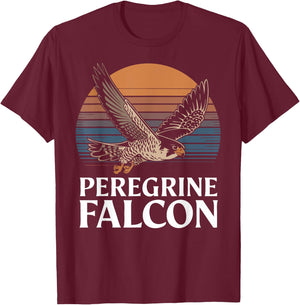 Peregrine Falcon Bird Of Prey Falcon T-Shirt - T-Shirt | Maroon