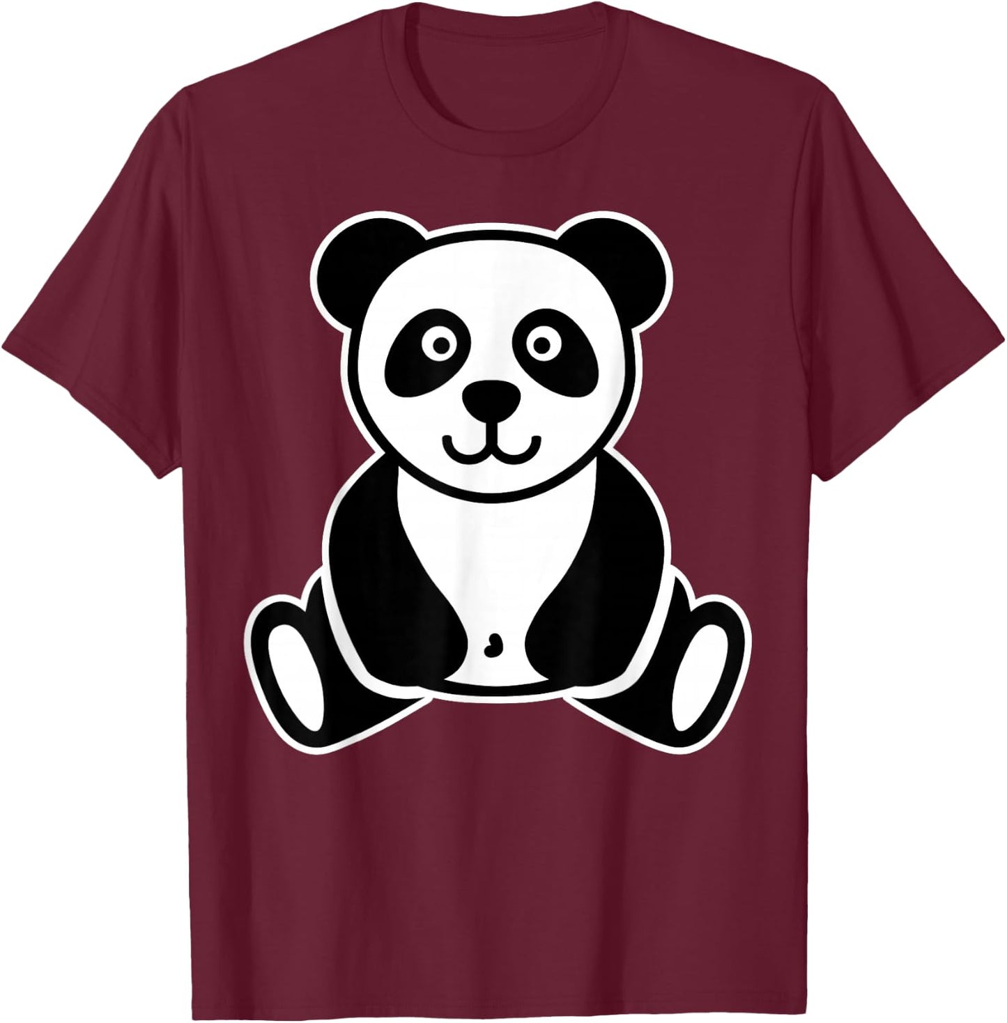Cute panda bear T-Shirt - T-Shirt | Maroon