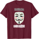Project Zorgo Anonymous Mask Hacker T-Shirt - T-Shirt | Maroon