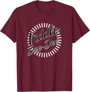 Lovely Women's Blue Fiddle Dee Dee Retro Classic Fit Short Sleeve T-Shirt - T-Shirt | Maroon