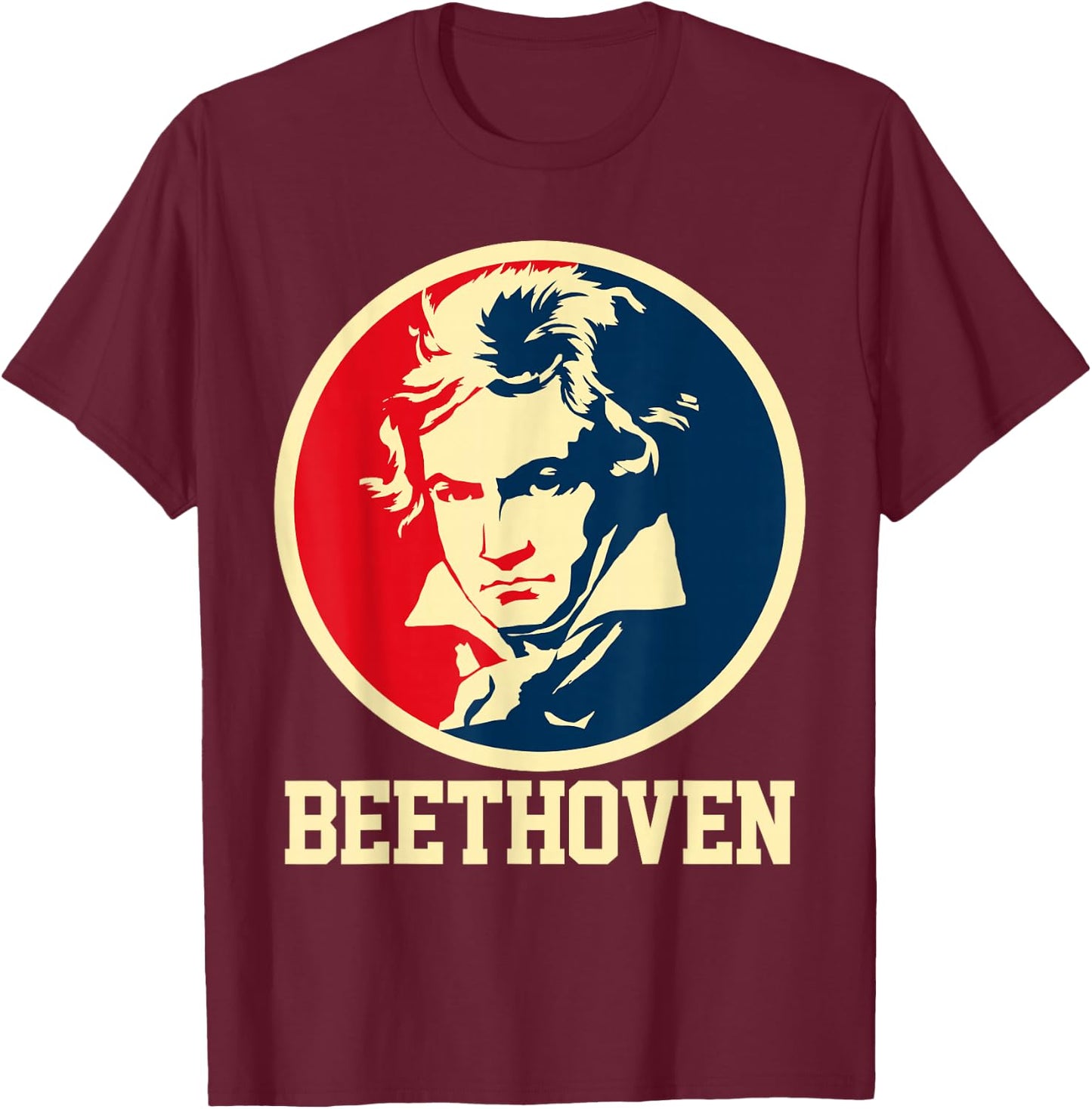 Beethoven Classical Music Teacher Composer Gift T-Shirt - T-Shirt | Maroon