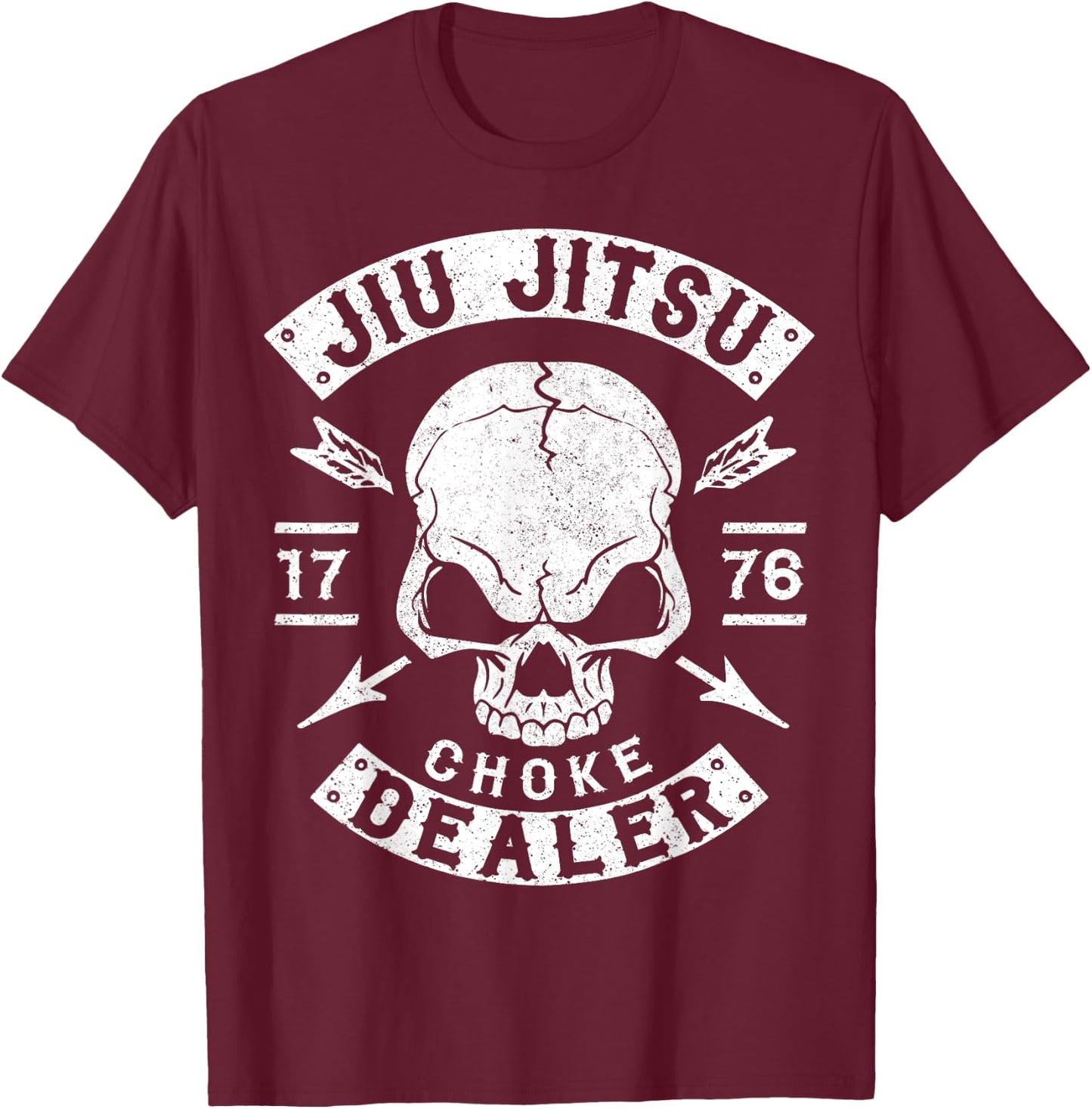 Jiu Jitsu T Shirt, Choke Dealer, Mma Shirt, Bjj T-Shirt - T-Shirt | Maroon