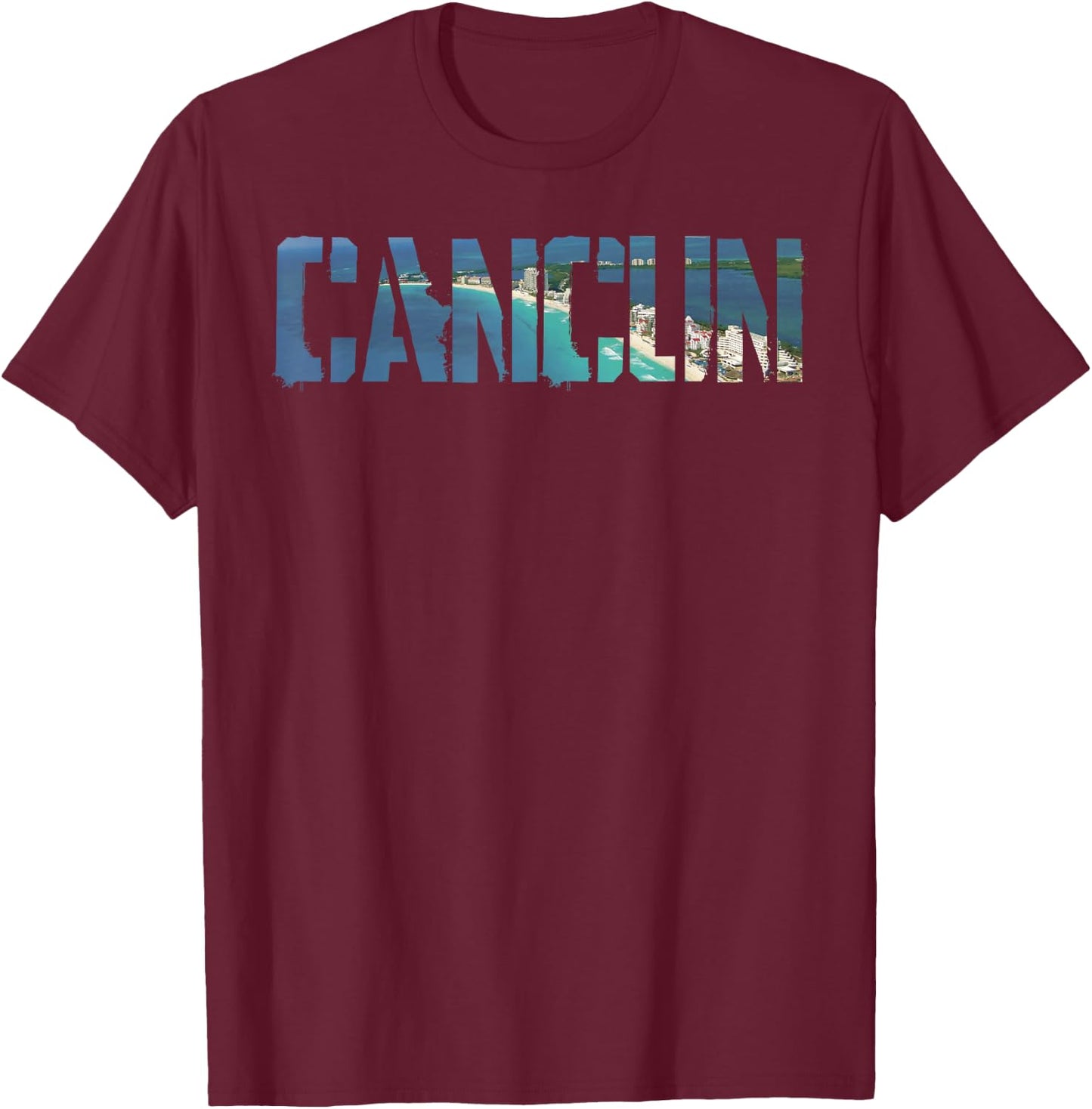 Cancun Mexico t shirt T-Shirt - T-Shirt | Maroon