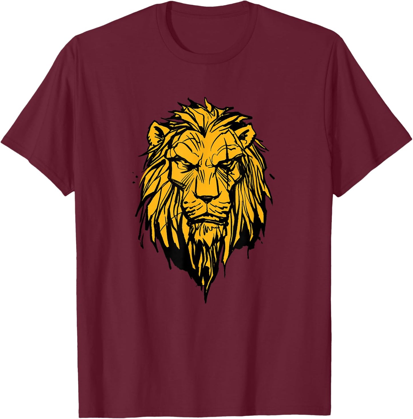 Disney The Lion King Scar Live Action Movie T-Shirt - T-Shirt | Maroon