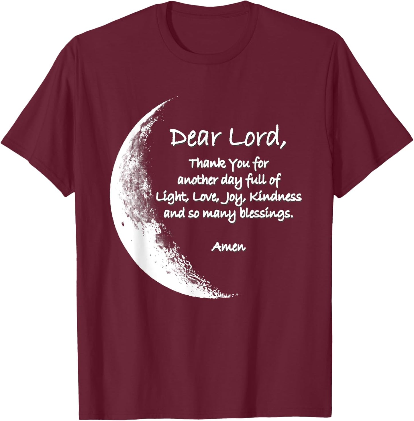 Christian Night Bedtime Prayer Pajama Faith and Love for God T-Shirt - T-Shirt | Maroon
