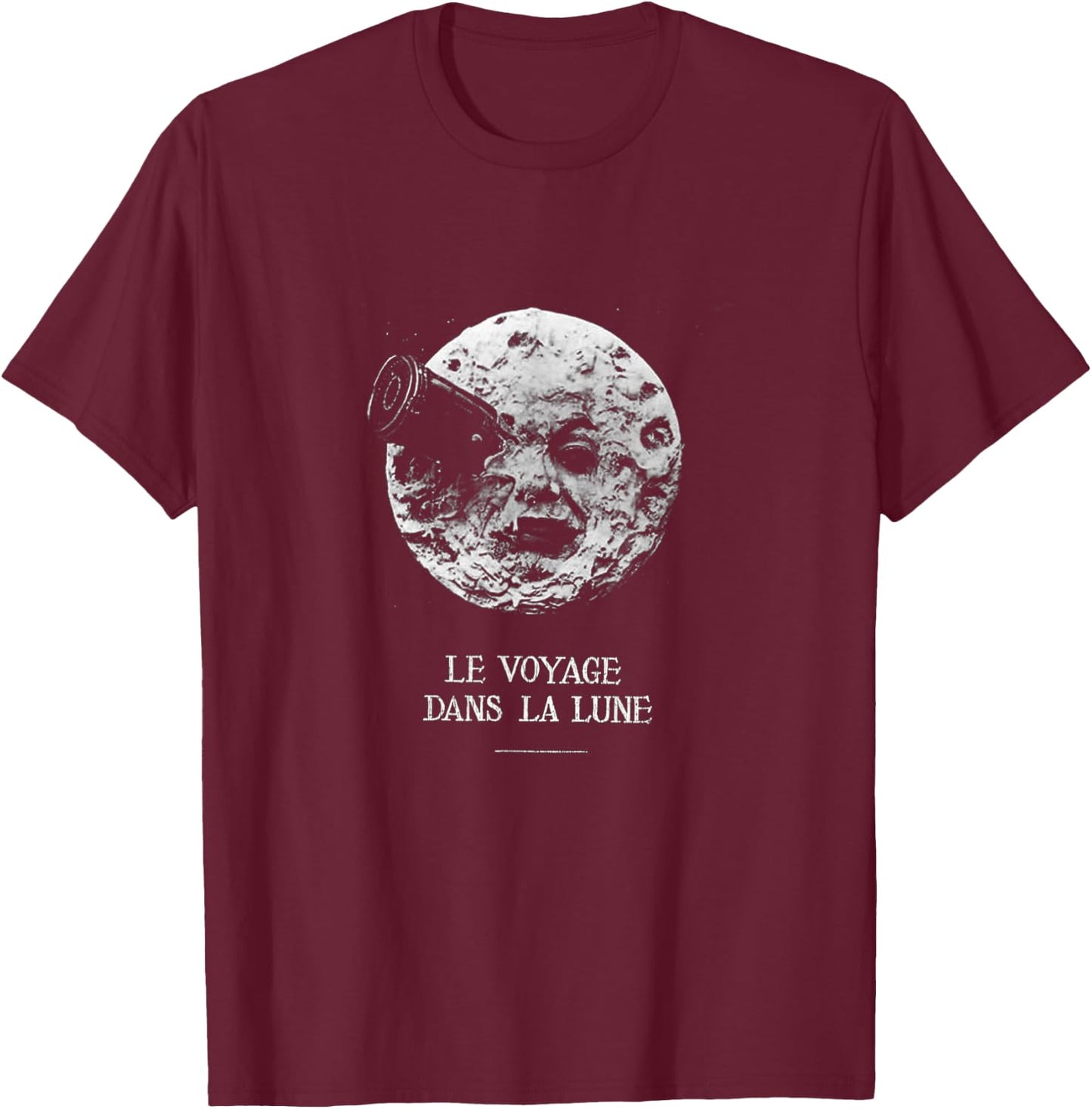 A Trip to the Moon (1902) Silent Movie Moon T-Shirt - T-Shirt | Maroon