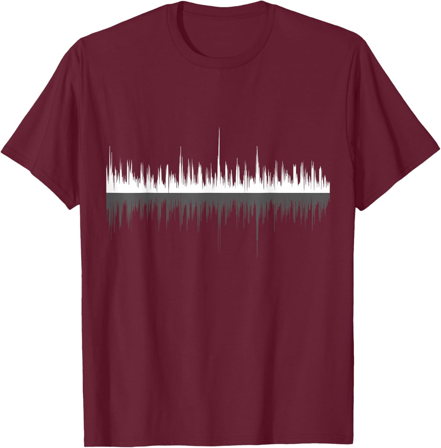 Sound Wave Awesome Music T-Shirt - T-Shirt | Maroon