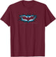 Batman Dark Knight High Impact Burst Logo Small T-Shirt - T-Shirt | Maroon