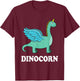 Dinocorn Shirt Dinosaur Unicorn with wings | girls boys gift T-Shirt - T-Shirt | Maroon
