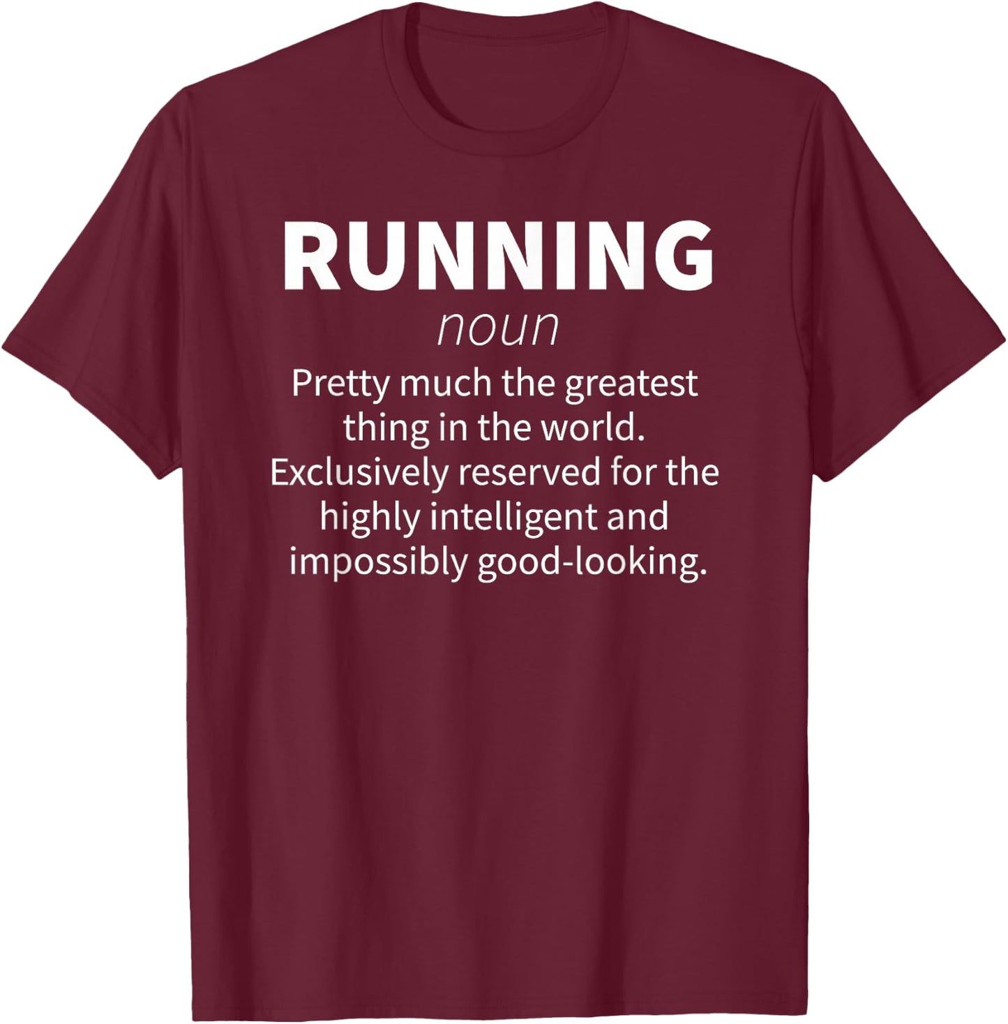 Running Funny Definition Funny 5k Marathon Runner Gift T-Shirt - T-Shirt | Maroon