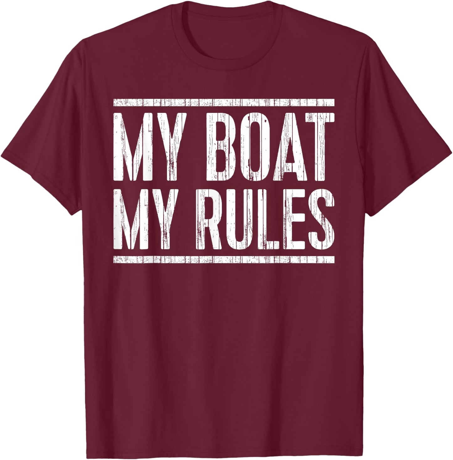 My Boat My Rules Shirt Men Women Boat Captain T-Shirt - T-Shirt | Maroon