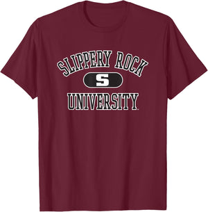 Slippery Rock The Rock Varsity Green Officially Licensed T-Shirt - T-Shirt | Maroon
