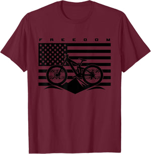 MTB Mountain Bike T-Shirt - T-Shirt | Maroon