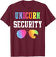 Family Birthday Unicorn Security Halloween Costume Dad Mom T-Shirt - T-Shirt | Maroon