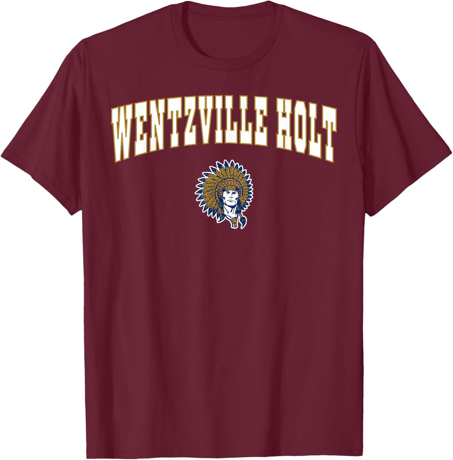 Wentzville Holt High School Indians C2 T-Shirt - T-Shirt | Maroon