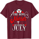 Best Nurses Are Born In July Birthday Gift RN LPN T-Shirt - T-Shirt | Maroon