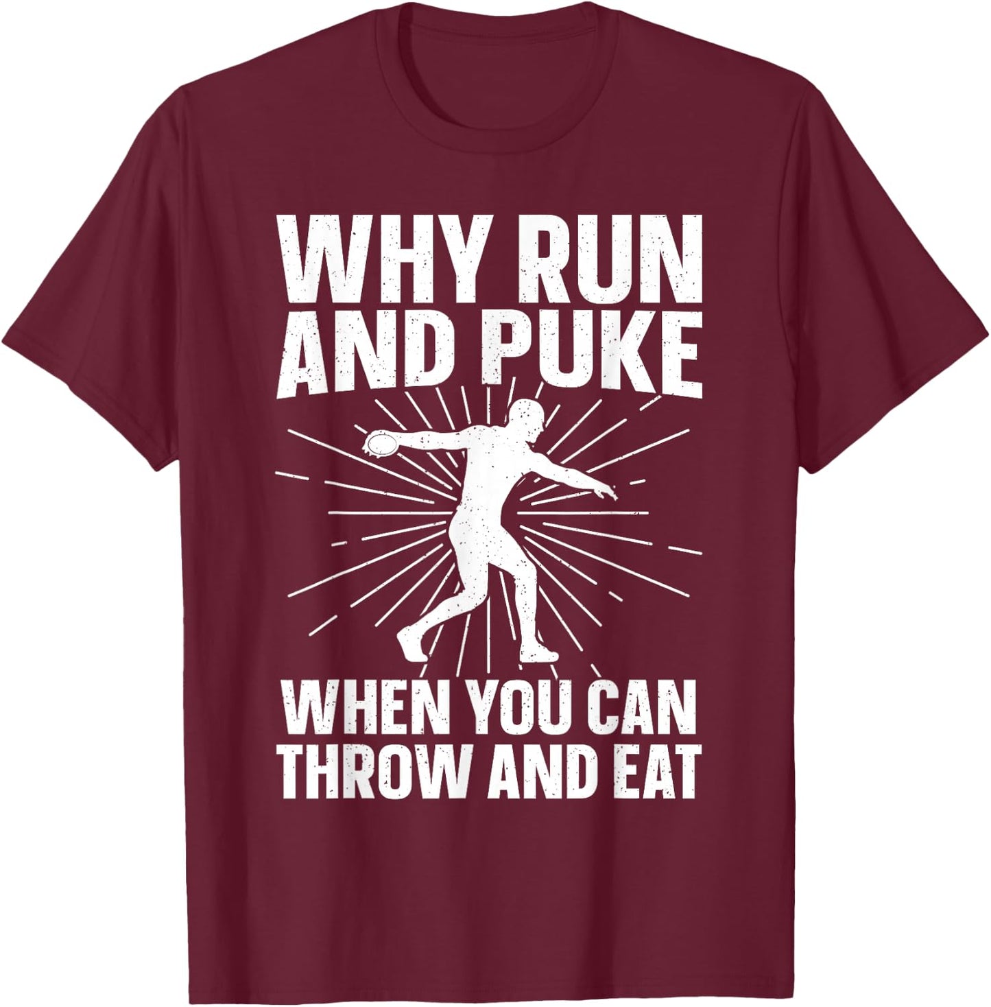 Funny Discus Throwing Art Women Throw Discus Thrower T-Shirt - T-Shirt | Maroon