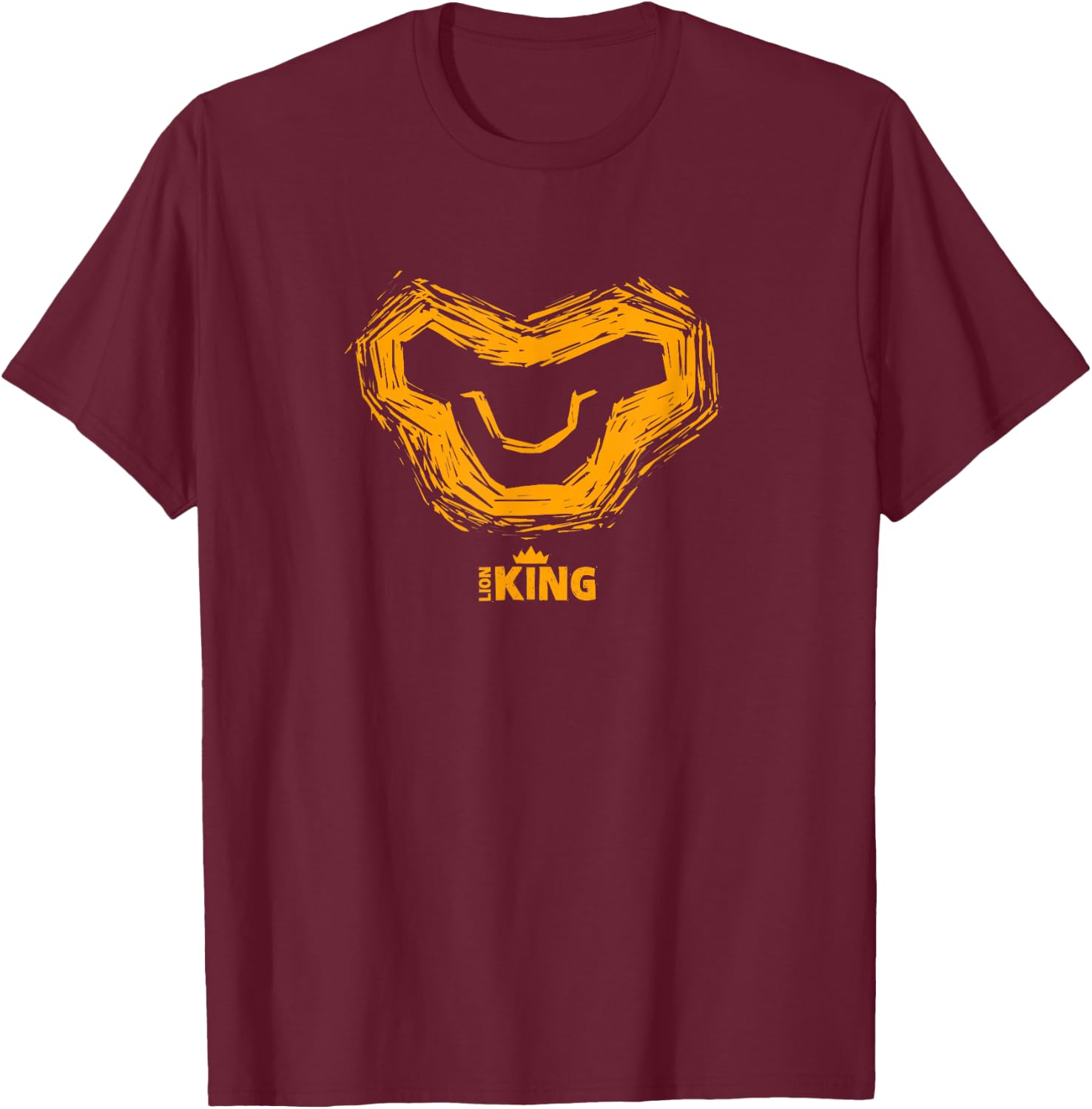 Disney Lion King Baby Simba Symbol Live Action T-Shirt - T-Shirt | Maroon
