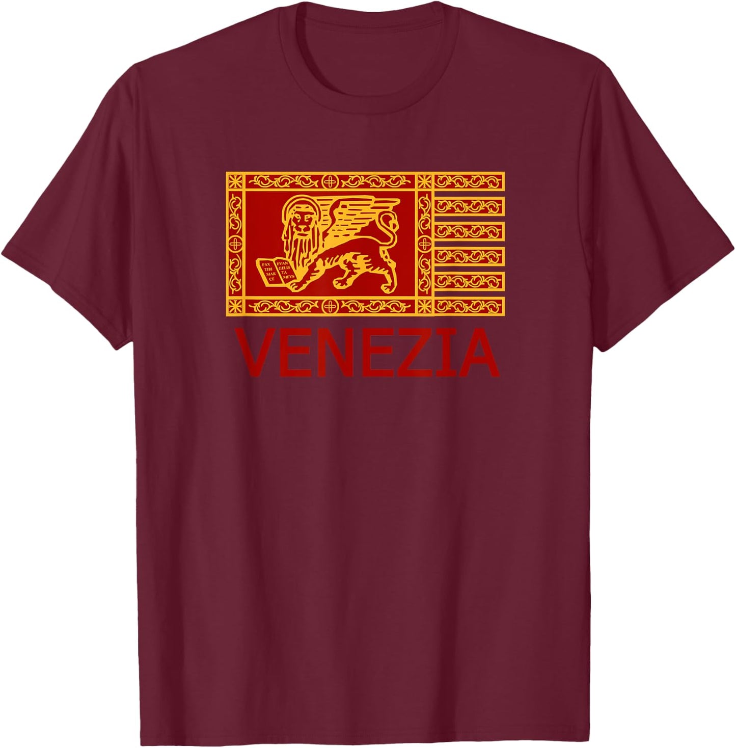 Venezia Flag Venice Italy Italia T-Shirt - T-Shirt | Maroon