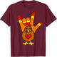 ASL I Love You, Thanksgiving Turkey Shirt T-Shirt - T-Shirt | Maroon