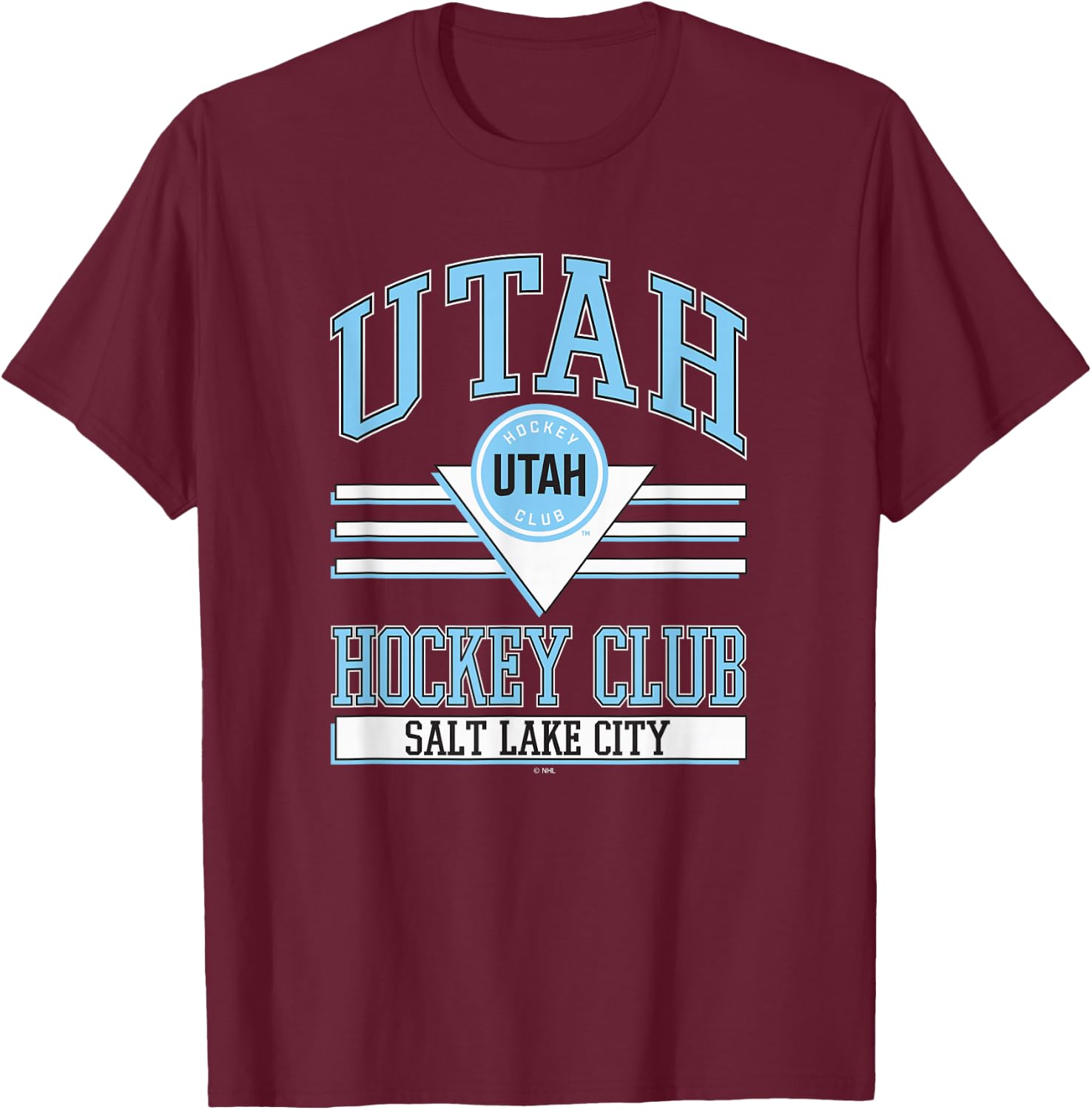 Utah Hockey Club Dark Heather Officially Licensed T-Shirt - T-Shirt | Maroon