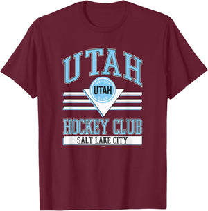 Utah Hockey Club Dark Heather Officially Licensed T-Shirt - T-Shirt | Maroon