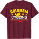 Colombian Cycling Shirt Colombia Flag Gift Cyclist Bicyclist T-Shirt - T-Shirt | Maroon