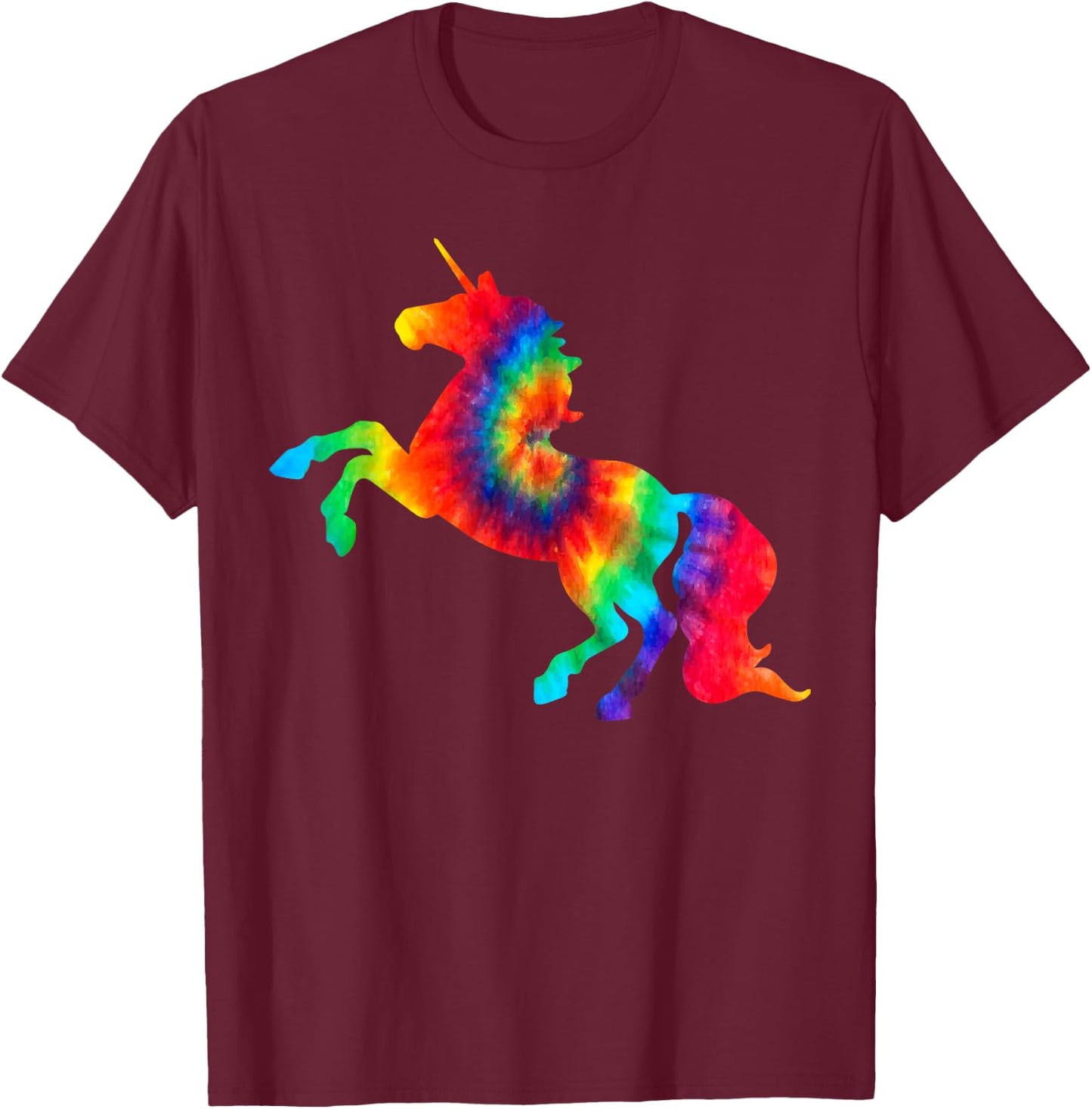 Cool Unicorn Tie Dye Gift Funny Boys And Girls T-Shirt - T-Shirt | Maroon
