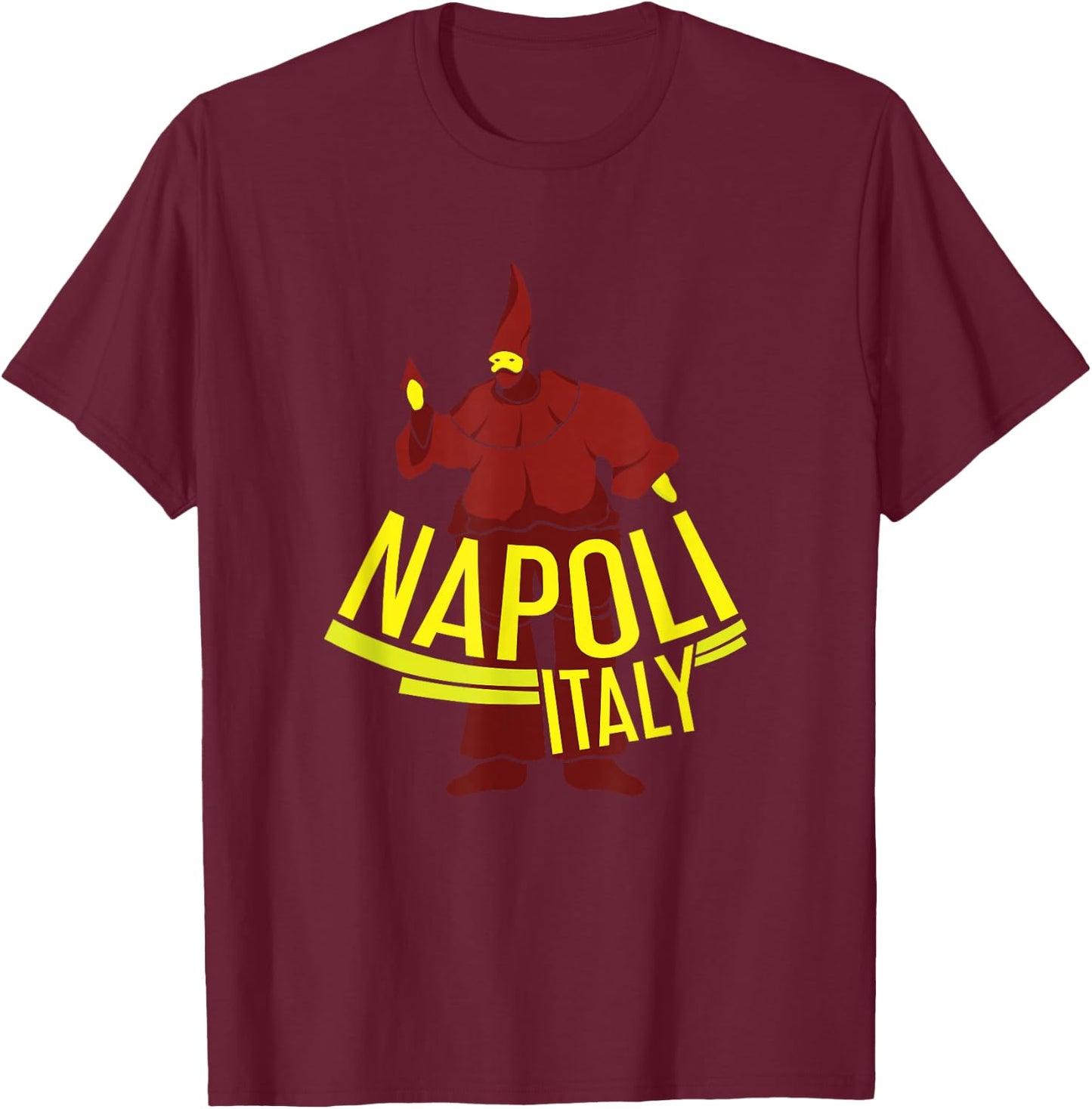 Napoli Pulcinella T Shirt Naples Italy Jersey T-Shirt - T-Shirt | Maroon