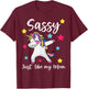Sassy Just Like My Mom Unicorn Matching Mother Daughter T-Shirt - T-Shirt | Maroon