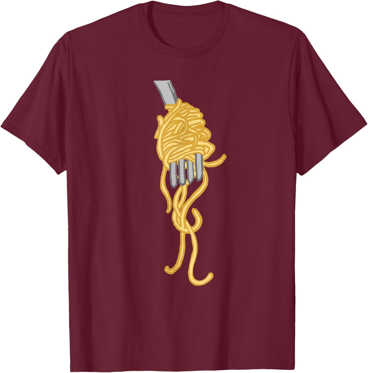 Spaghetti Pasta Noodles Italian Kitchen Chef Gourmet T-Shirt - T-Shirt | Maroon