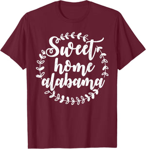 Cute Sweet Home Alabama Shirt Southern Girl Gift T-Shirt - T-Shirt | Maroon