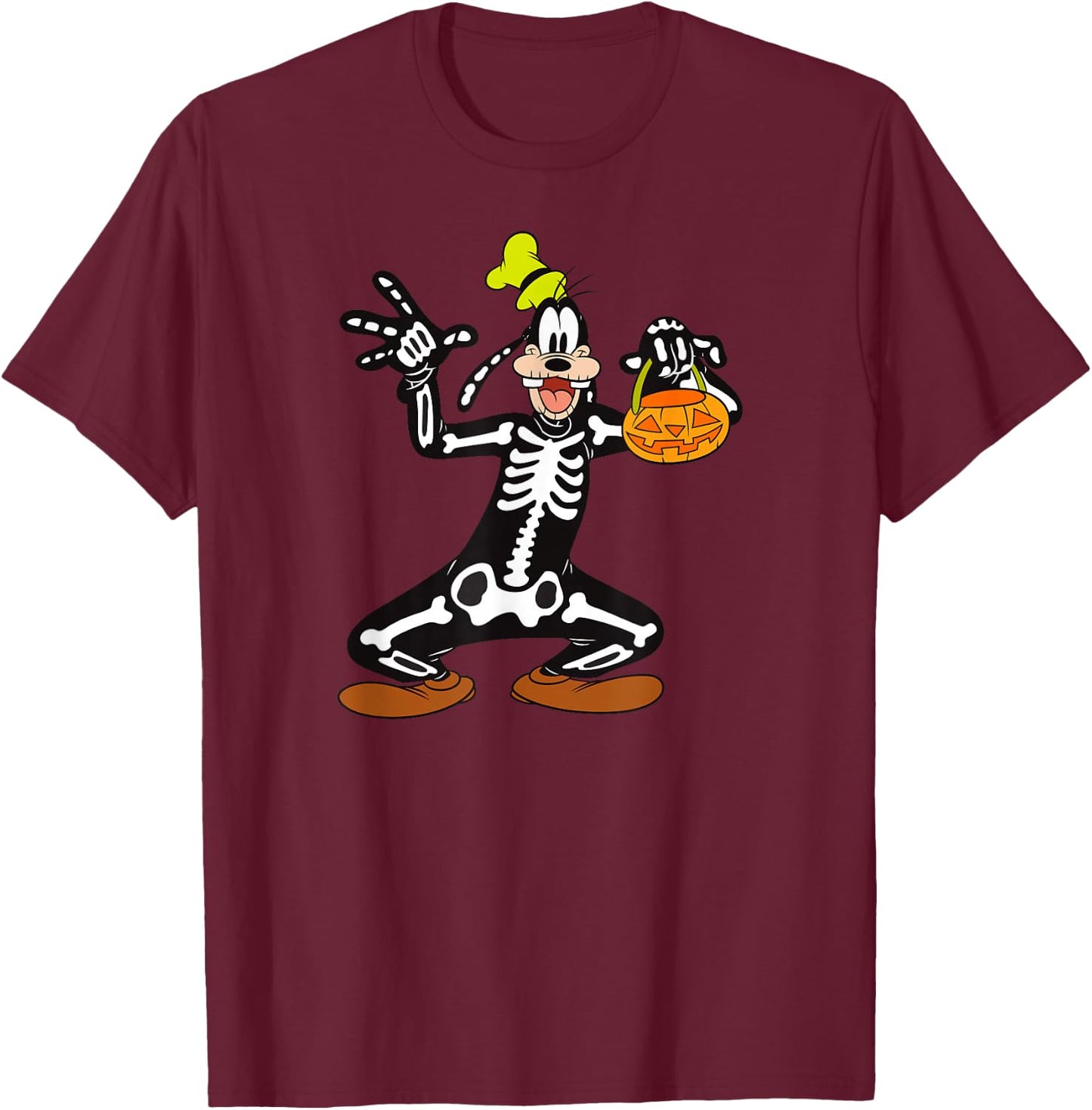 Disney - Goofy Skeleton Costume Halloween T-Shirt - T-Shirt | Maroon