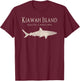 Retro Kiawah Island SC Shark T-Shirt - T-Shirt | Maroon