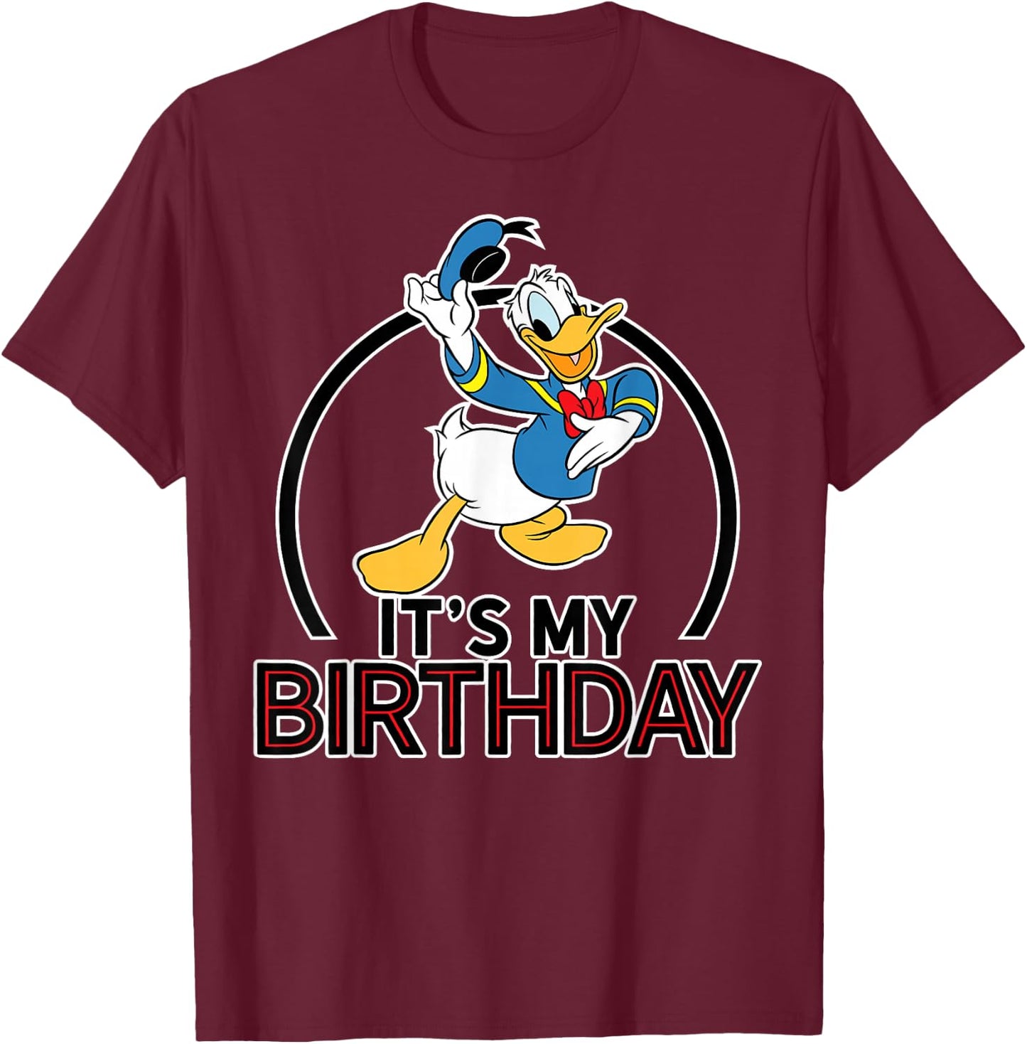 Disney - My Birthday Donald T-Shirt - T-Shirt | Maroon