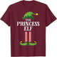 Princess Elf Matching Family Group Christmas Party Pyjamas T-Shirt - T-Shirt | Maroon