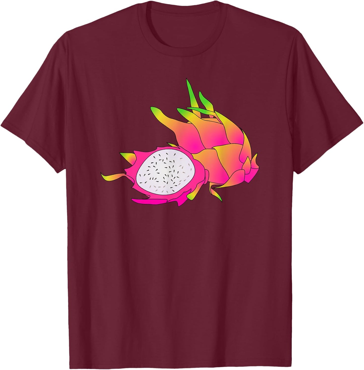 Dragon Fruit Pitaya Tropical Fruit T-Shirt - T-Shirt | Maroon
