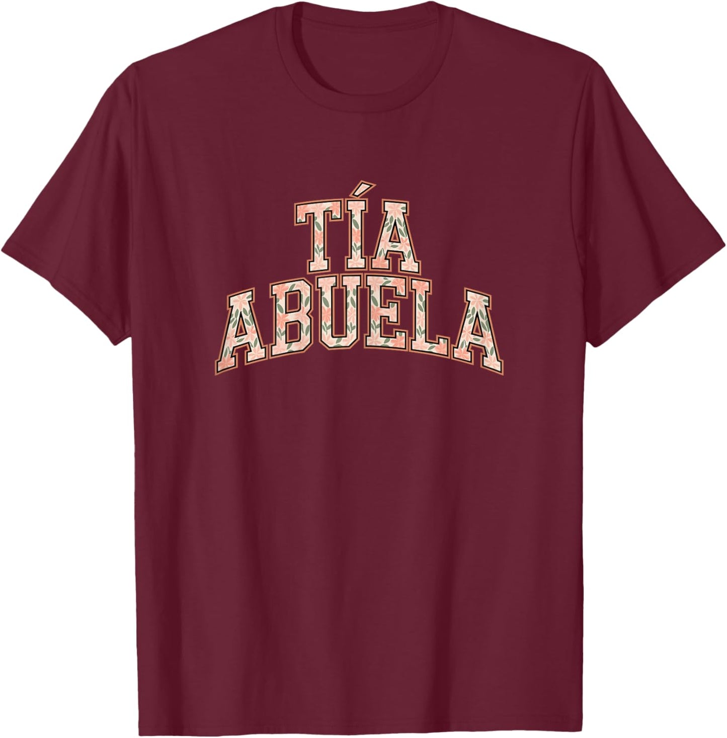 Tía Abuela Retro Florales Mejor Tía del Mundo T-Shirt - T-Shirt | Maroon