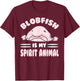 Cool Blobfish Is My Spirit Animal Lovers Gift T-Shirt - T-Shirt | Maroon