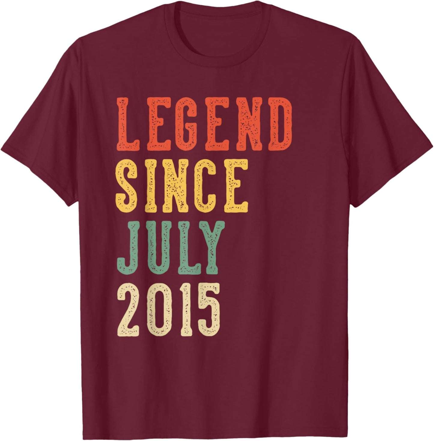Legend Since July 11th Birthday 2015 Men Women 11 Year Old T-Shirt - T-Shirt | Maroon
