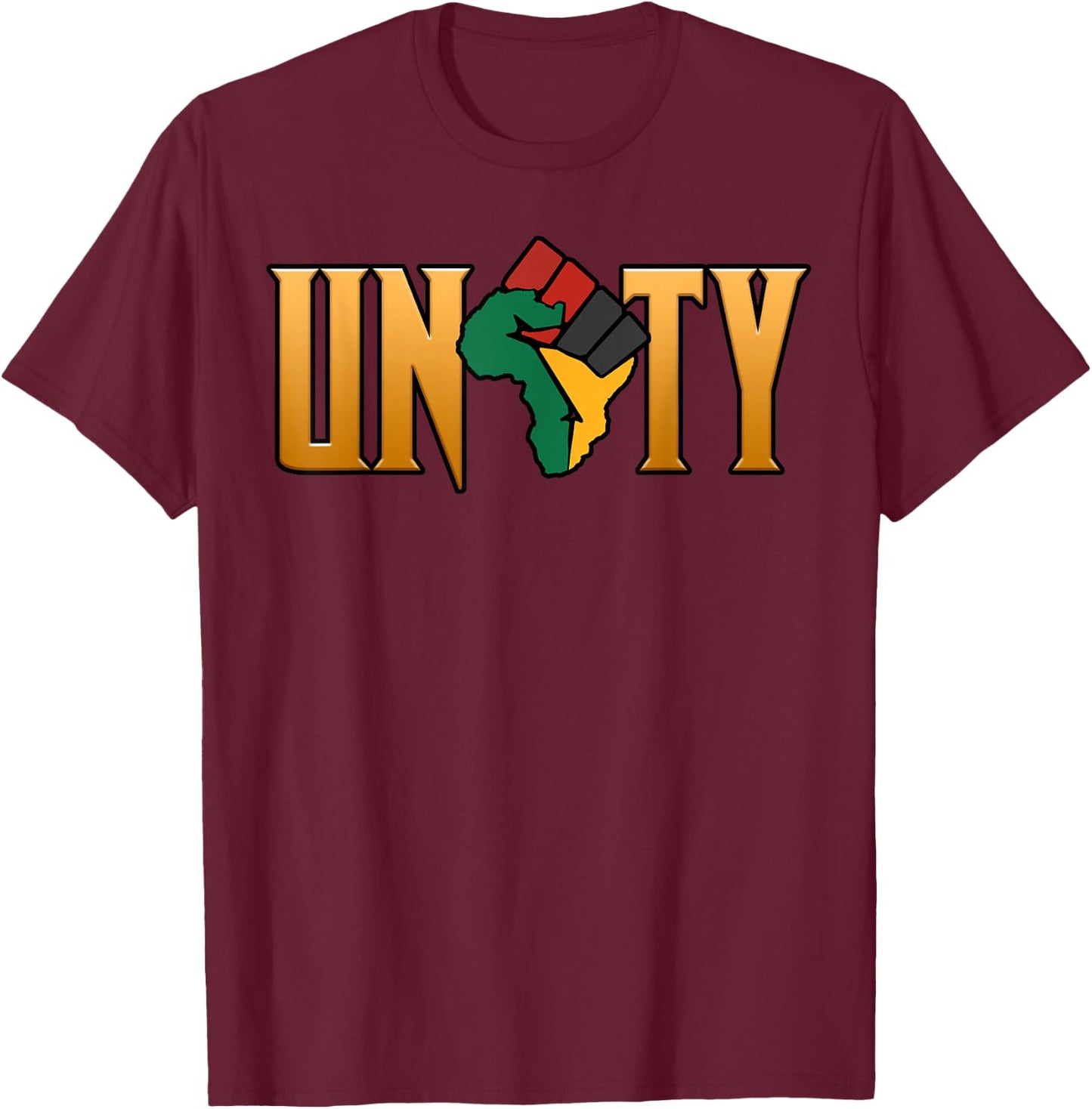 Unity For African American Black Pride Kings & Queens T-Shirt - T-Shirt | Maroon