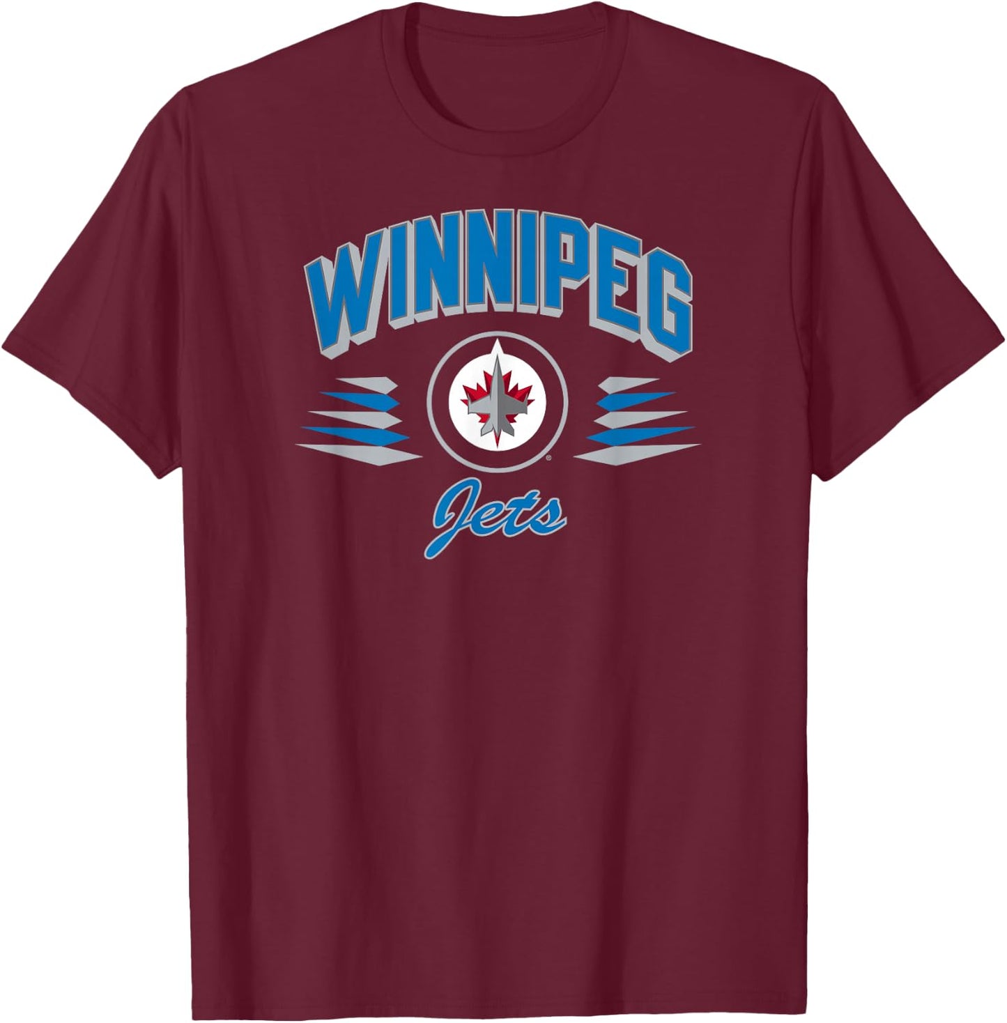 Winnipeg Jets Retro Diamond Navy Officially Licensed T-Shirt - T-Shirt | Maroon