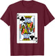 King Of Clubs Playing Card Poker Player Costume T-Shirt - T-Shirt | Maroon