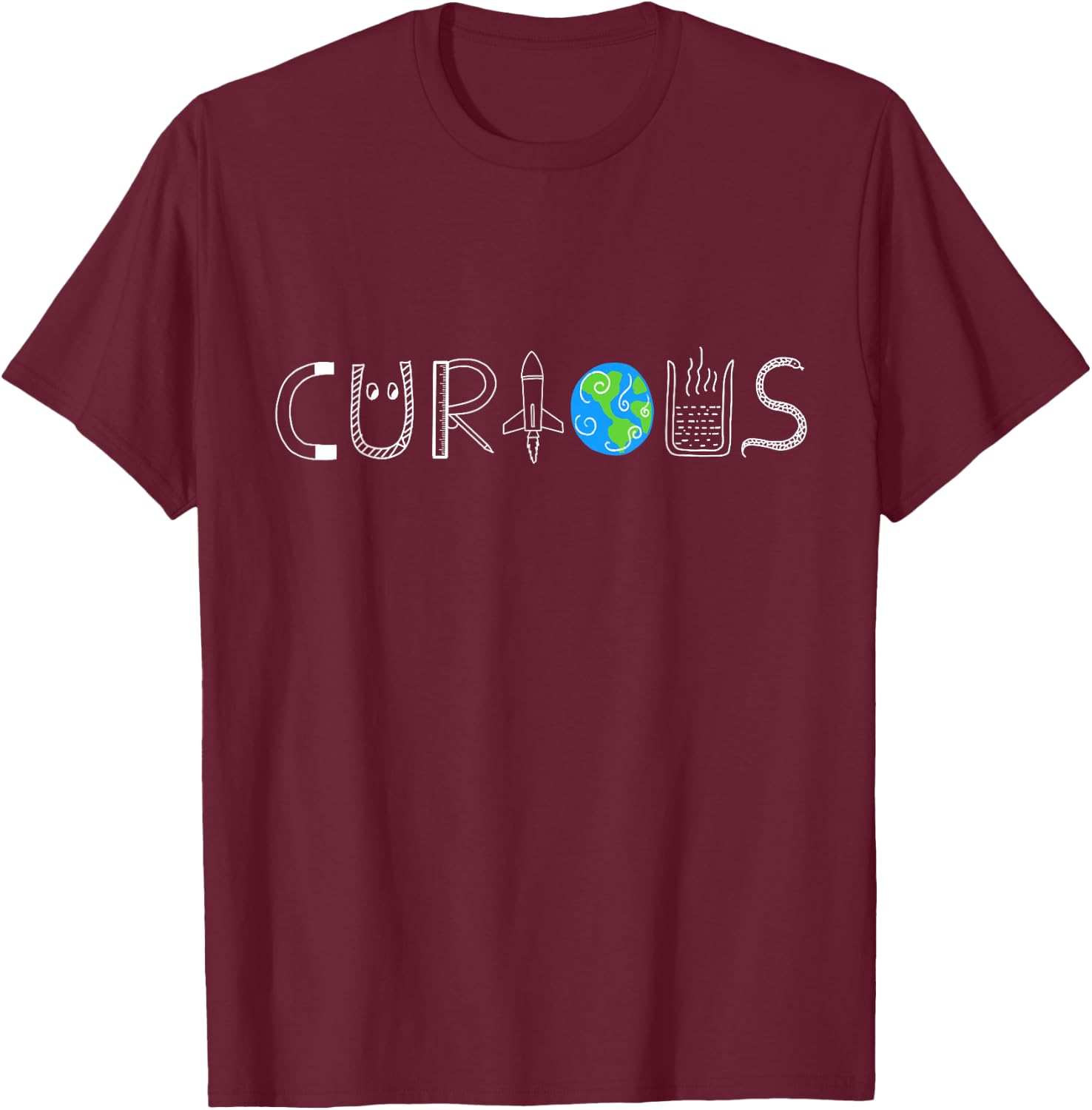 Stay Curious Future Scientists Geeks STEM Students,Teachers T-Shirt - T-Shirt | Maroon