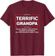 Terrific Grandpa - Funny Donald Trump Campaign Style T-Shirt - T-Shirt | Maroon