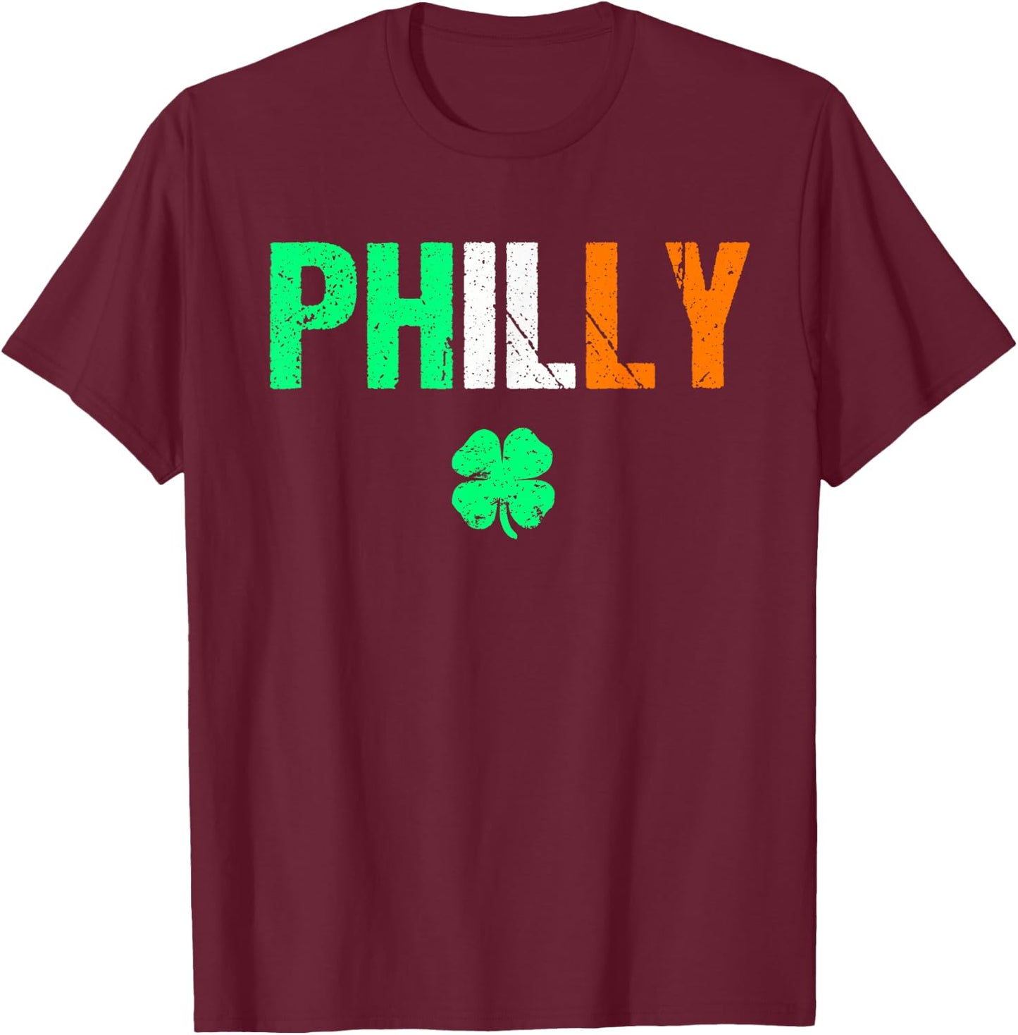 Philly Irish Shirt | Philadelphia Saint Patrick's Day T-Shirt - T-Shirt | Maroon