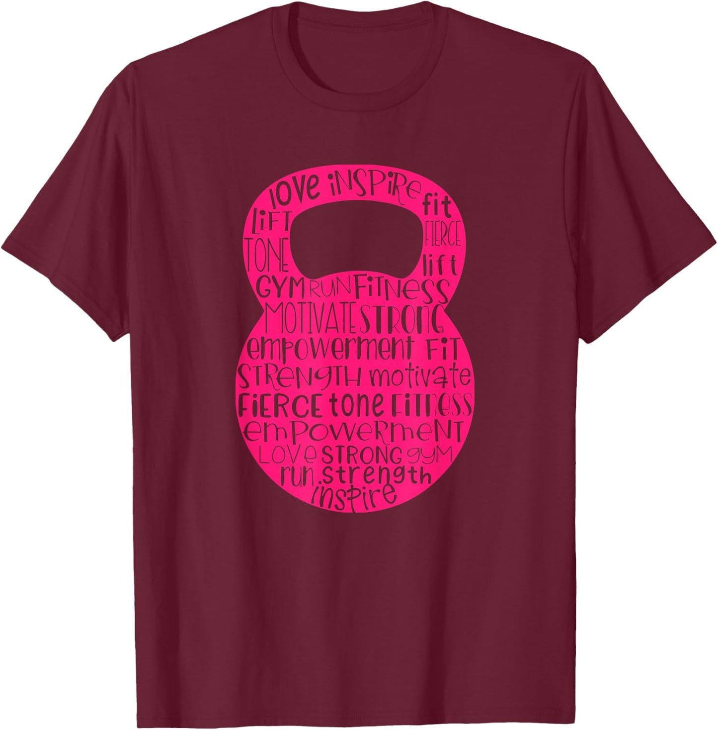 Inspiring Kettle Bell T-Shirt - T-Shirt | Maroon